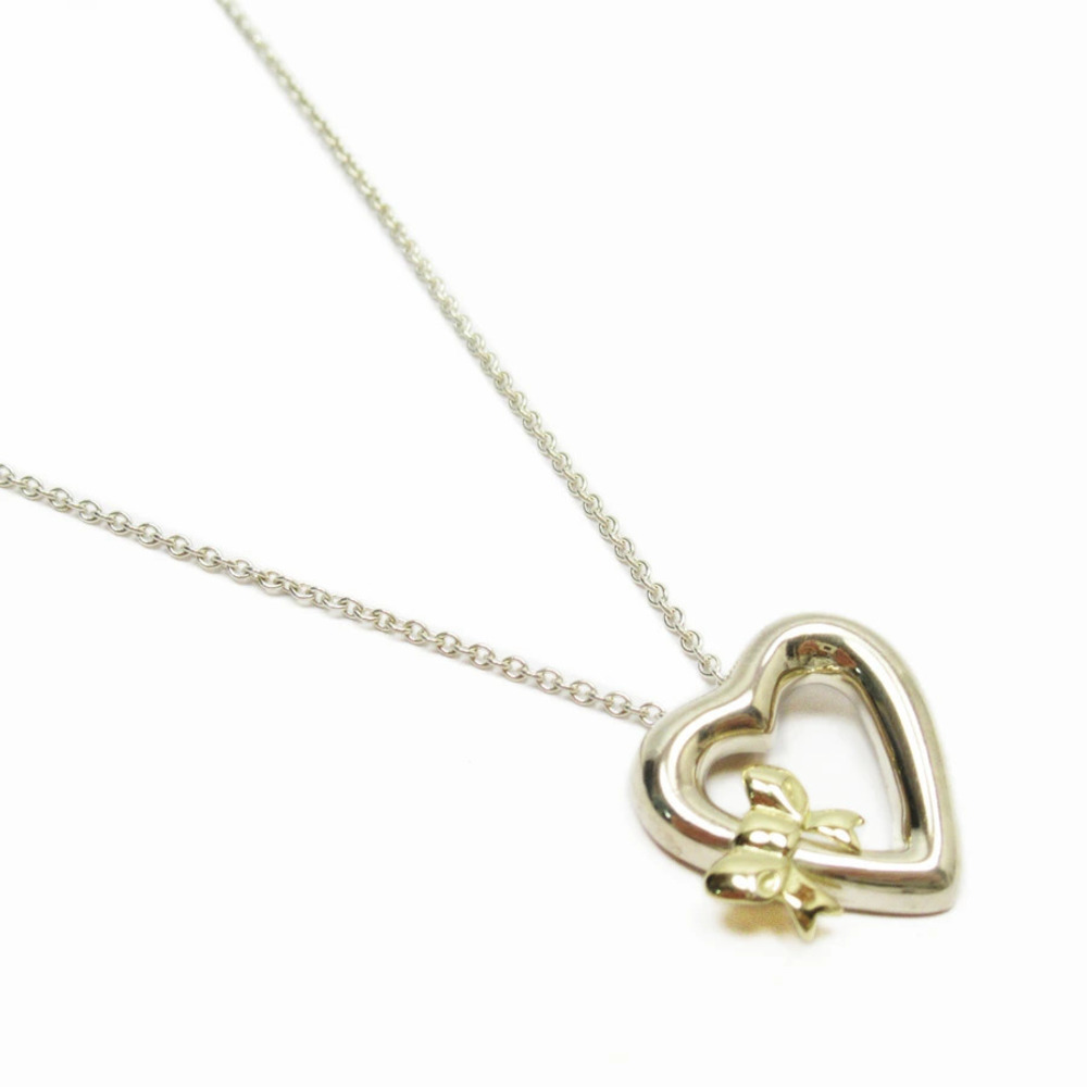 Tiffany Co Necklace Heart Rion Silver Gold